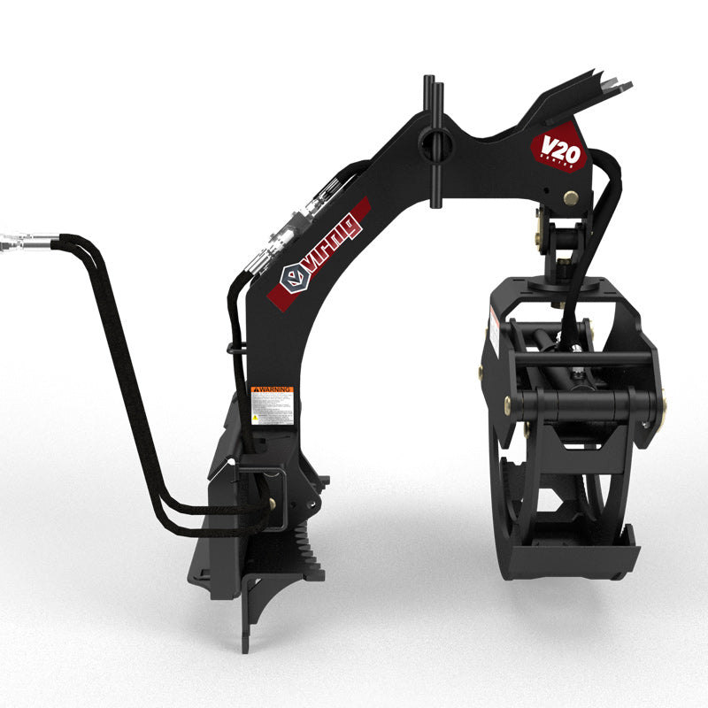 Virnig V20 Mini Skid Steer Rotating Log Grapple; manufacturer family image, configuration may differ