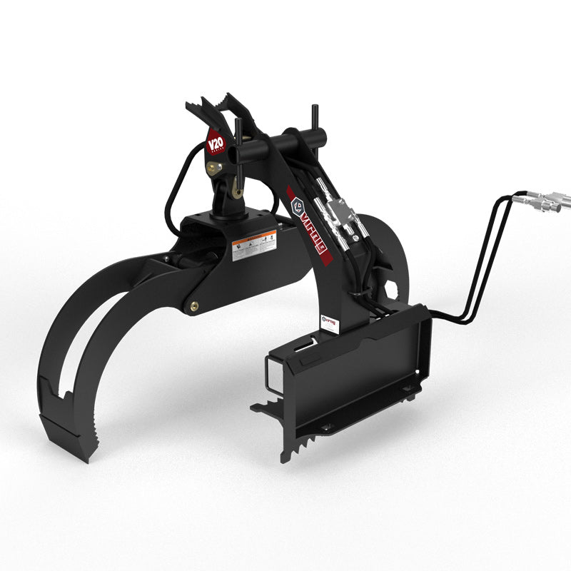 Virnig V20 Mini Skid Steer Rotating Log Grapple; manufacturer family image, configuration may differ