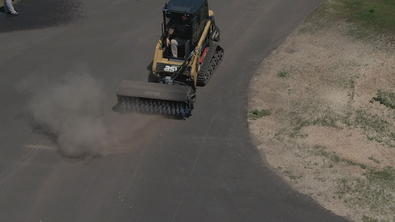 Virnig V20 Mini Skid Steer Angle Broom; manufacturer family image, configuration may differ