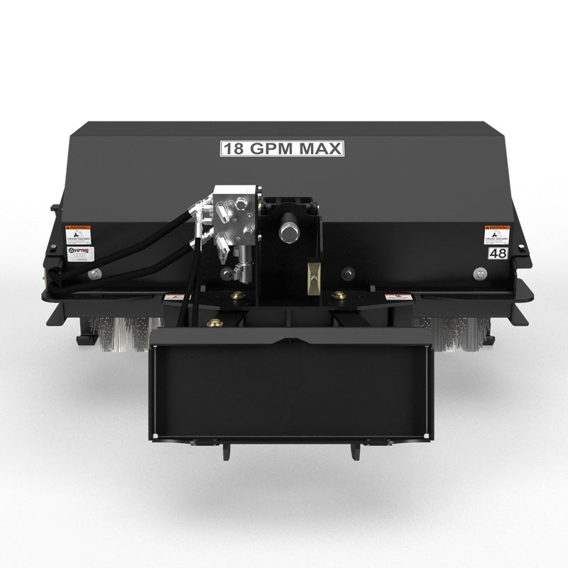 Virnig V20 Mini Skid Steer Angle Broom; manufacturer family image, configuration may differ