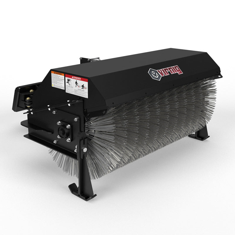 Virnig V20 Mini Skid Steer Angle Broom; manufacturer family image, configuration may differ