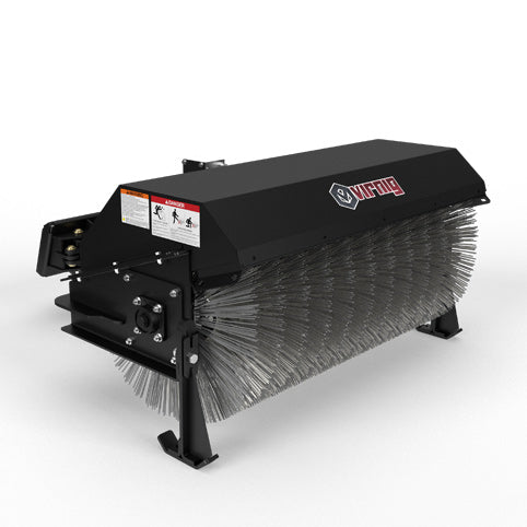 Virnig V20 Mini Skid Steer Angle Broom; manufacturer family image, configuration may differ
