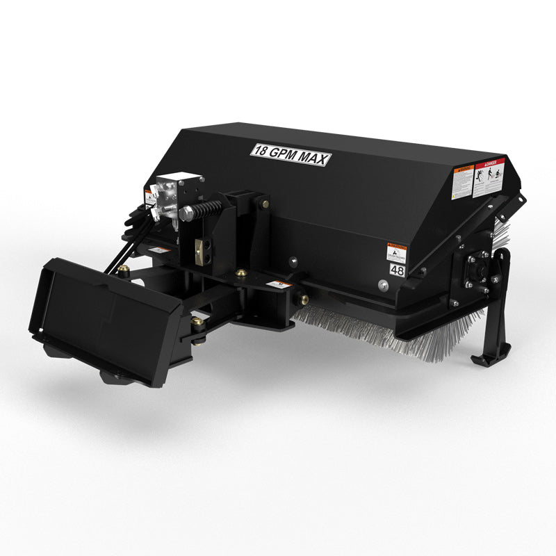 Virnig V20 Mini Skid Steer Angle Broom; manufacturer family image, configuration may differ