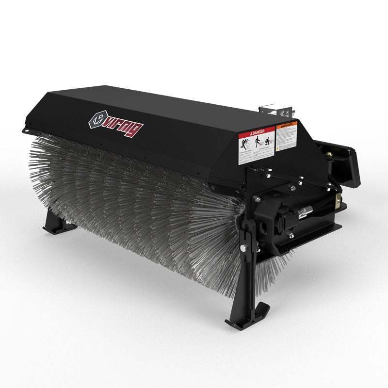 Virnig V20 Mini Skid Steer Angle Broom; manufacturer family image, configuration may differ
