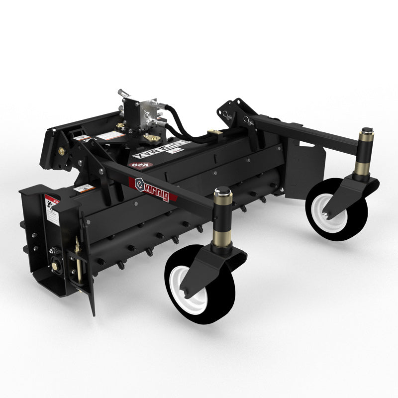 Virnig V20 Mini Skid Steer Power Rake; manufacturer family image, configuration may differ