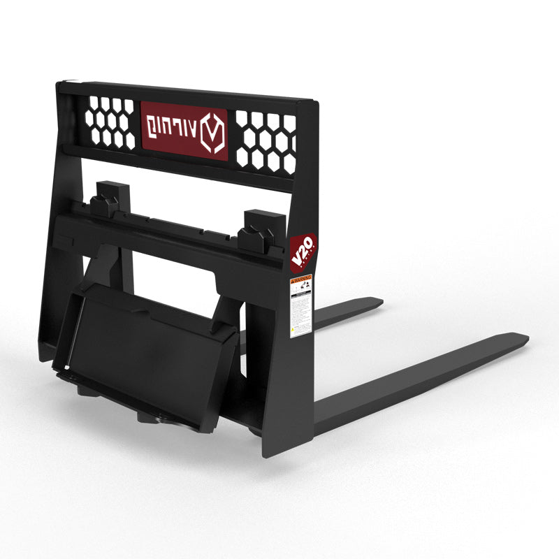 Virnig V20 Mini Skid Steer Rail Pallet Fork; manufacturer family image, configuration may differ