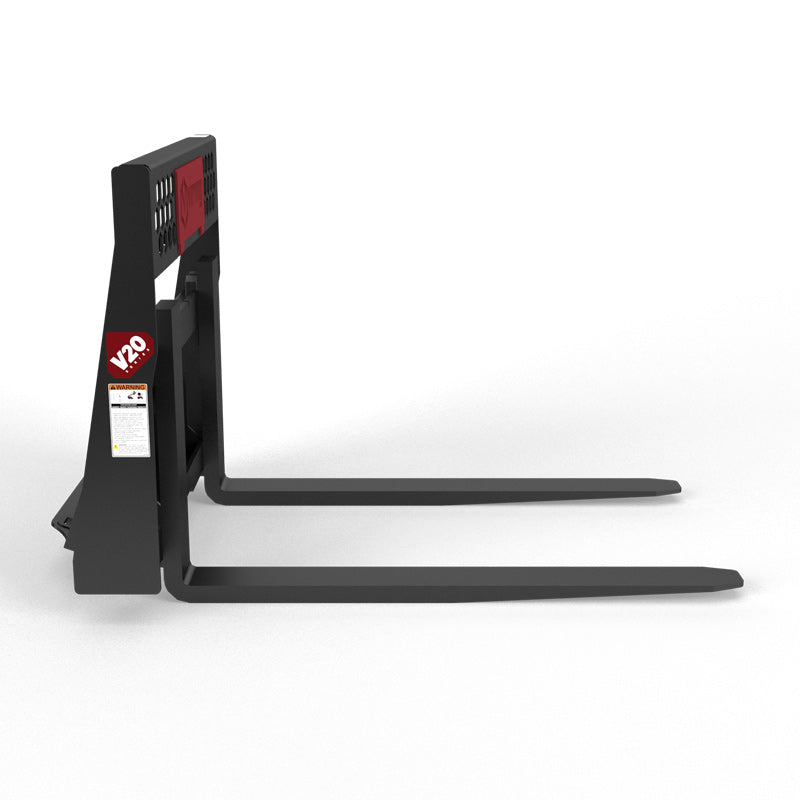 Virnig V20 Mini Skid Steer Rail Pallet Fork; manufacturer family image, configuration may differ