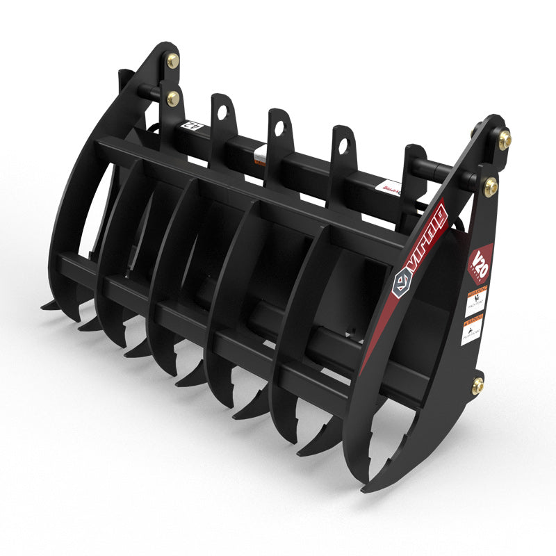 Virnig V20 Mini Skid Steer Root Rake Grapple; manufacturer family image, configuration may differ
