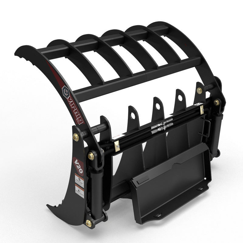 Virnig V20 Mini Skid Steer Root Rake Grapple; manufacturer family image, configuration may differ