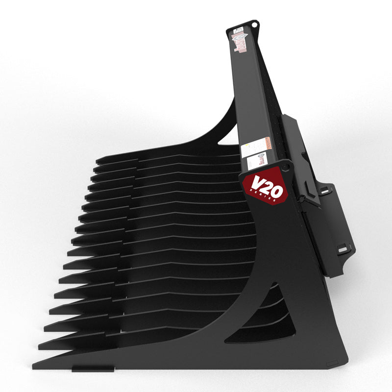Virnig V20 Mini Skid Steer Skeleton Rock Bucket; manufacturer family image, configuration may differ