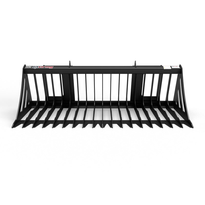 Virnig V30 Compact Tractor Skeleton Rock Bucket; manufacturer family image, configuration may differ