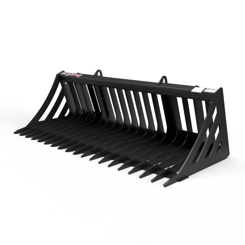 Virnig V30 Compact Tractor Skeleton Rock Bucket; manufacturer family image, configuration may differ