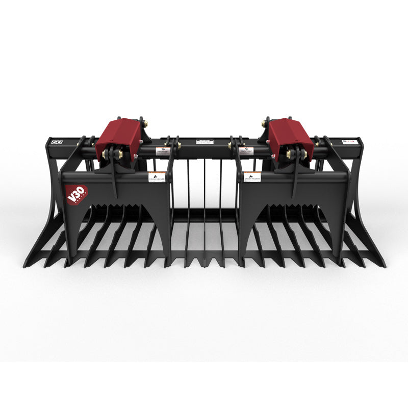 Virnig V30 Compact Tractor Skeleton Rock Grapple; manufacturer family image, configuration may differ