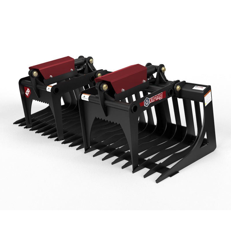 Virnig V30 Compact Tractor Skeleton Rock Grapple; manufacturer family image, configuration may differ