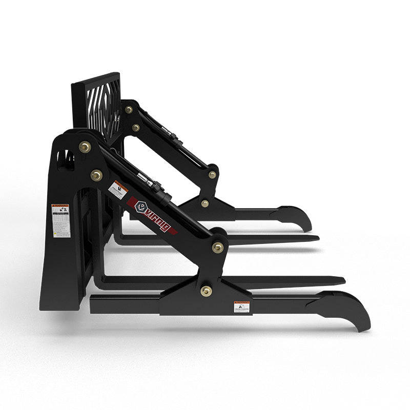 Virnig V60 Two-Cylinder Pipe & Mat Pallet Fork Grapple; manufacturer family image, configuration may differ
