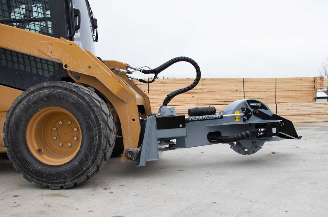 Baumalight S22 attached to skid steer