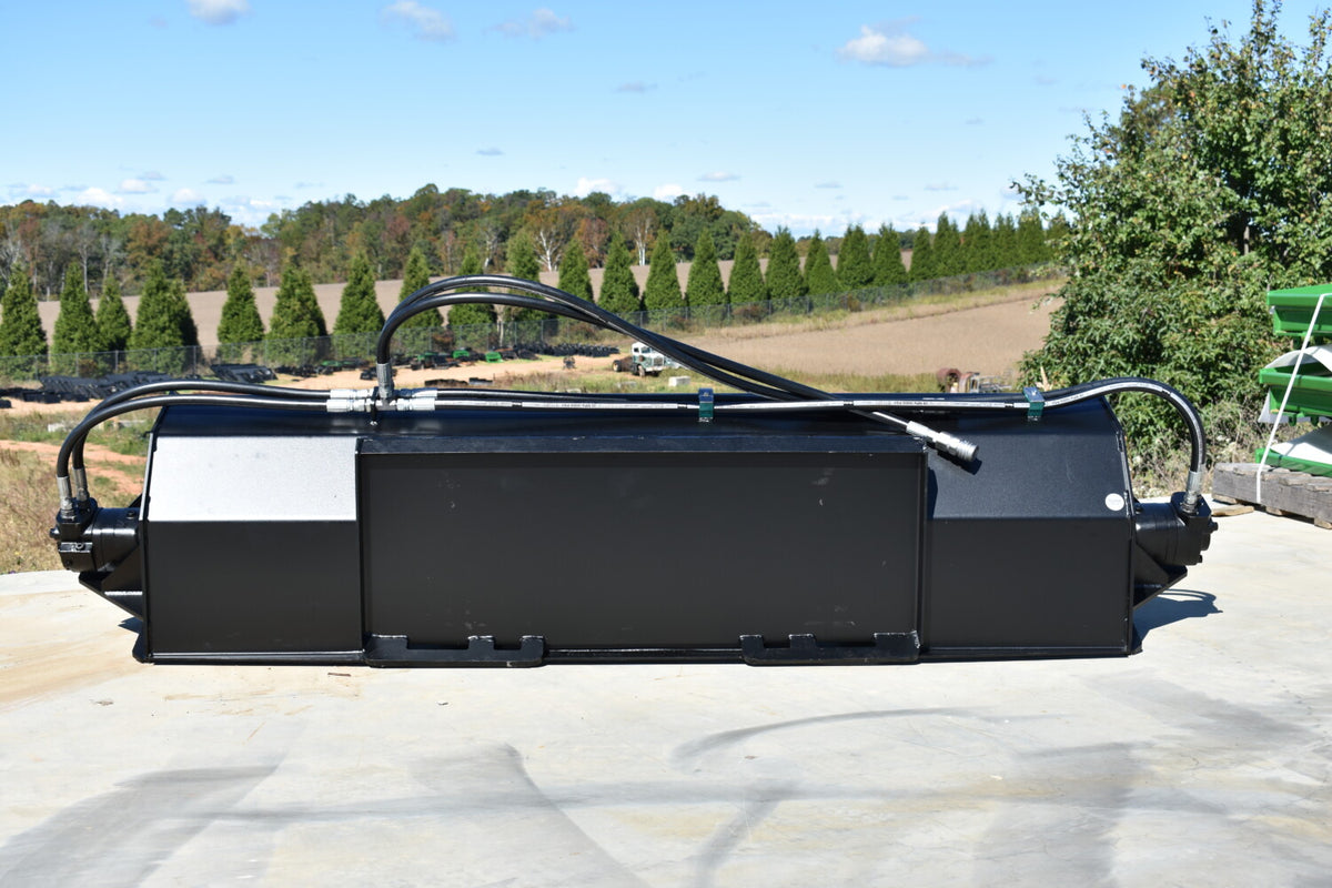 Loflin Fabrication Hydraulic Rotary Tiller For Skid Steers & Track Loaders; manufacturer family image, illustrated configuration may differ.