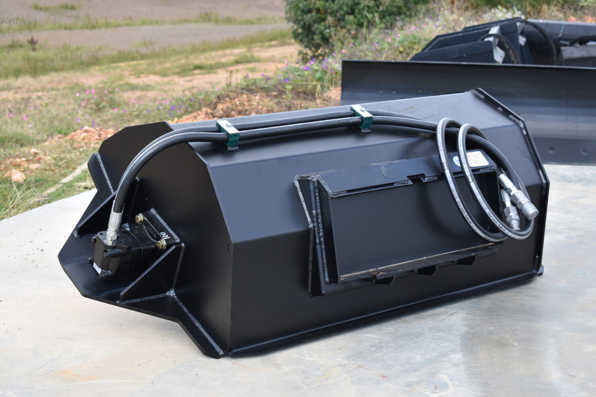 Loflin Fabrication 42-Inch Hydraulic Tiller For Mini Skid Steers; manufacturer family image, illustrated configuration may differ.