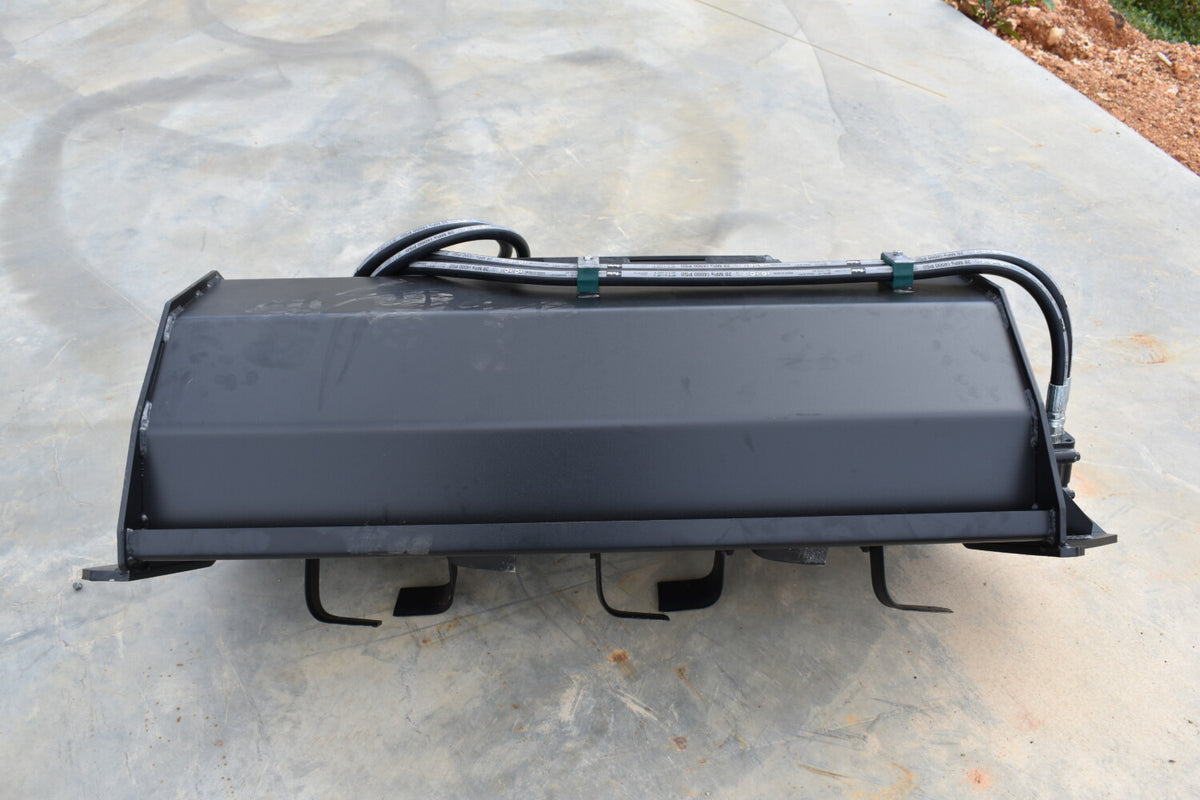 Loflin Fabrication 42-Inch Hydraulic Tiller For Mini Skid Steers; manufacturer family image, illustrated configuration may differ.