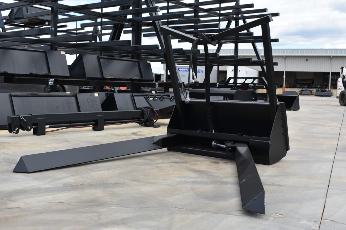 Loflin Fabrication Hydraulic Nursery Forks For Skid Steers & Track Loaders; manufacturer family image, illustrated configuration may differ.