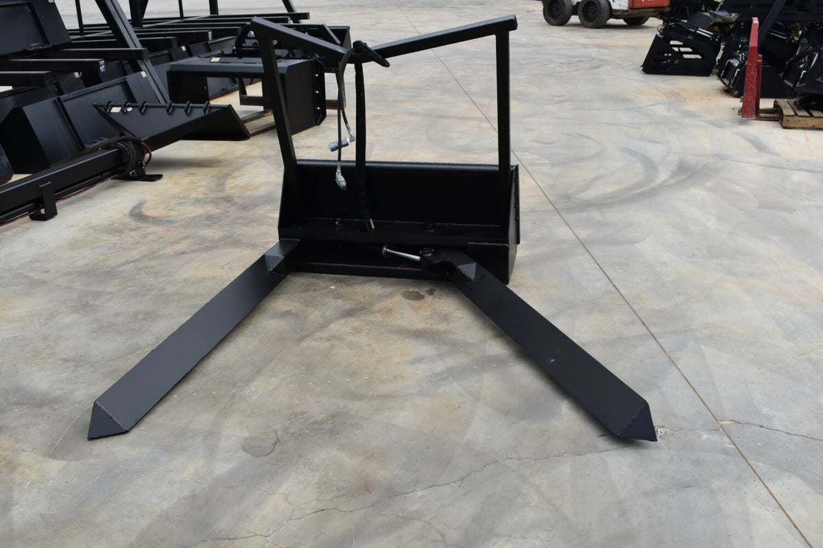Loflin Fabrication Hydraulic Nursery Forks For Skid Steers & Track Loaders; manufacturer family image, illustrated configuration may differ.