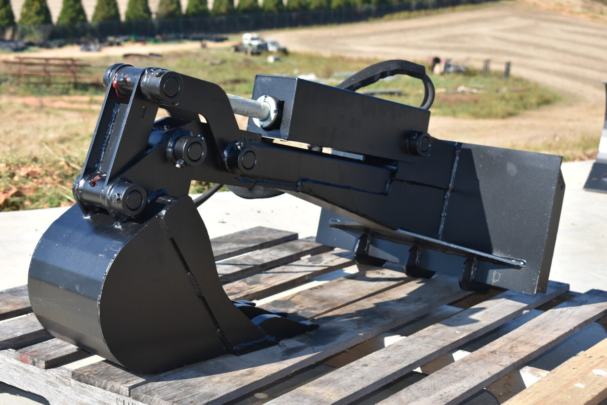 Loflin Fabrication Mini Backhoe For Mini Skid Steers; manufacturer family image, selected configuration may differ.