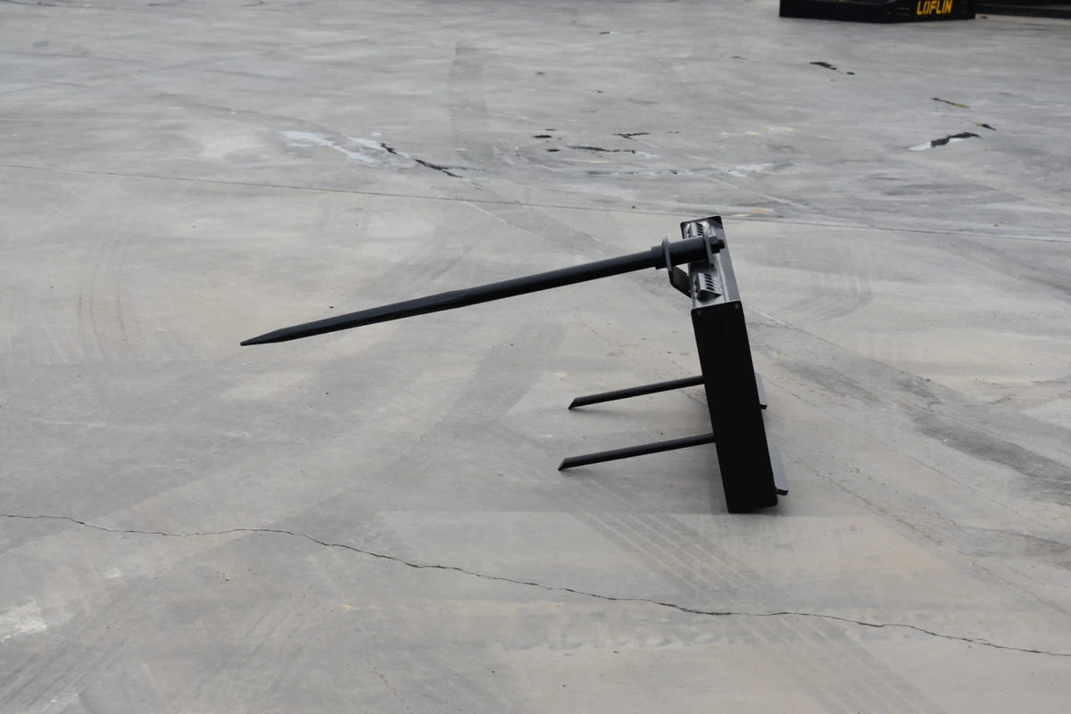 Loflin Fabrication Hay Spear For Skid Steers & Track Loaders; manufacturer family image, illustrated configuration may differ.