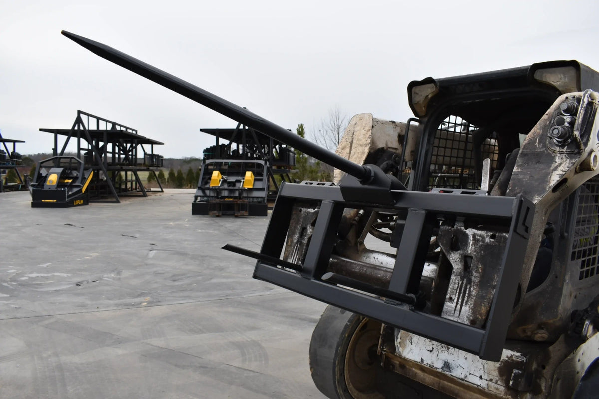 Loflin Fabrication Hay Spear For Skid Steers & Track Loaders; manufacturer family image, illustrated configuration may differ.