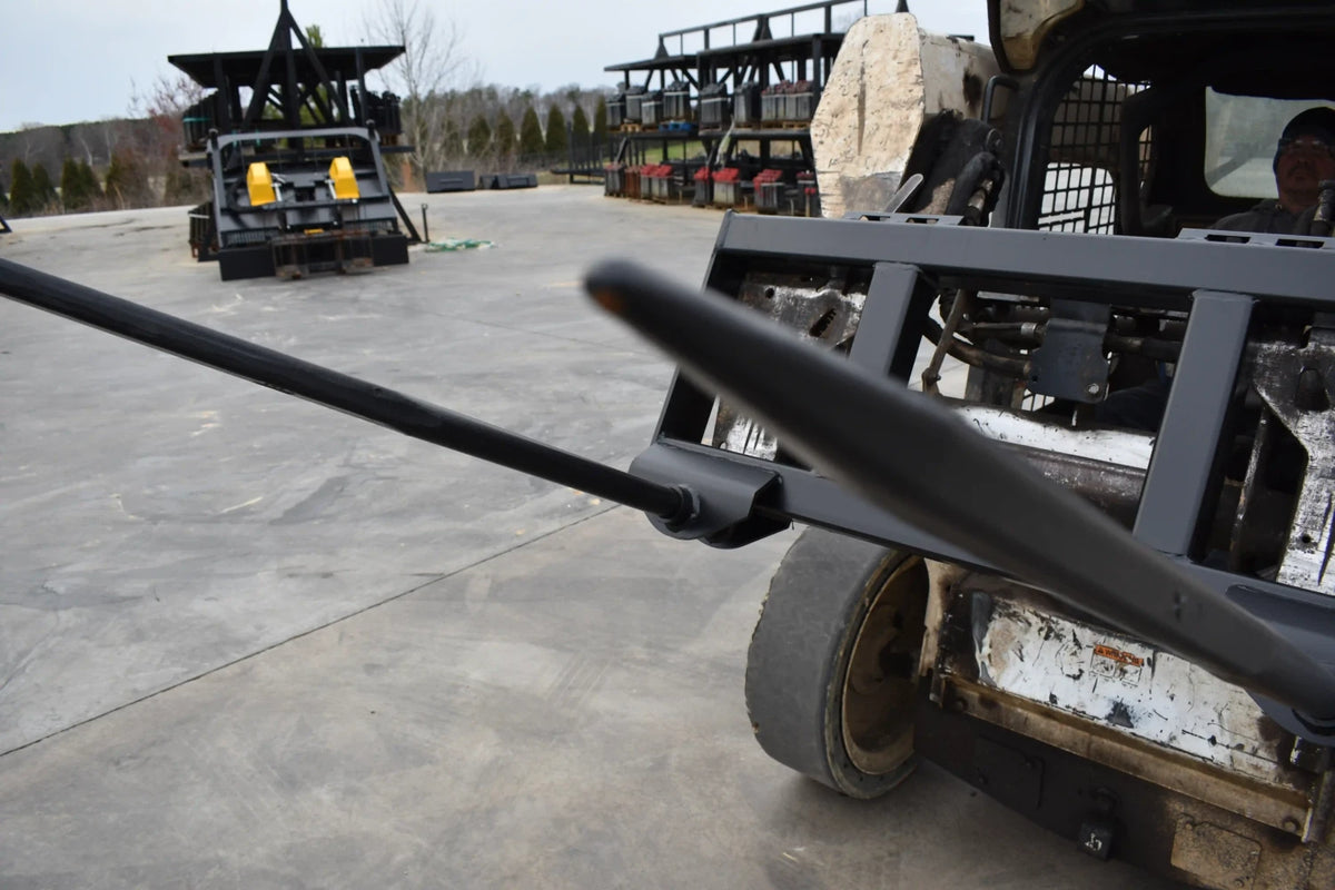 Loflin Fabrication Double-Bottom Hay Spear For Skid Steers & Track Loaders; manufacturer family image, illustrated configuration may differ.