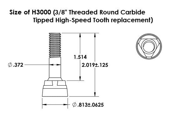 Baumalight H3000 High-Speed Carbide Tooth | Individual