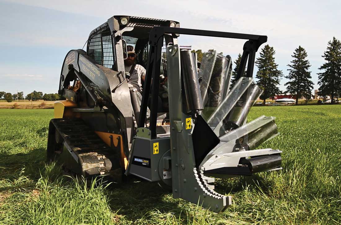 Baumalight ISR512 tree shear — isr512 rotating tree shear for skidsteer