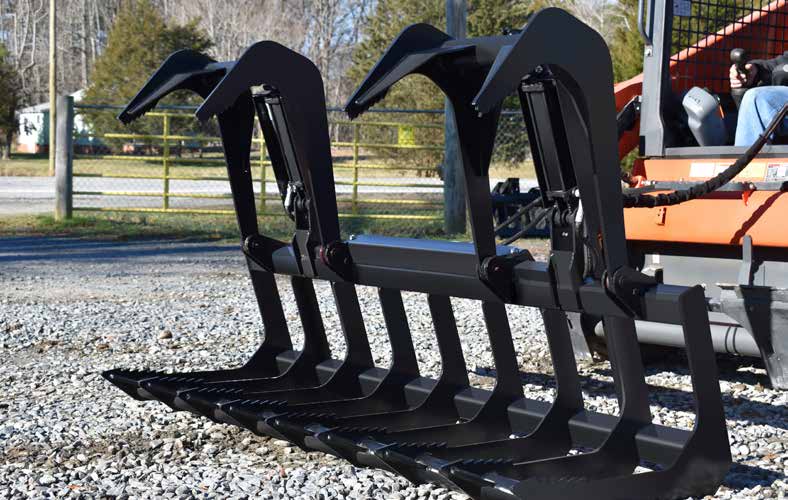Loflin Fabrication Compact Tractor Root Grapple shown in manufacturer catalog