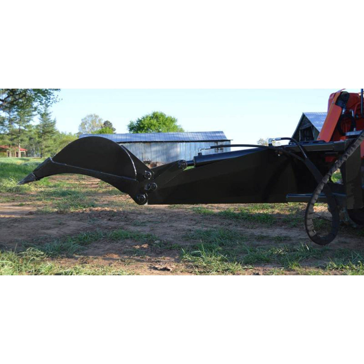 Loflin Fabrication Compact Tractor Backhoe; manufacturer family image, illustrated configuration may differ.