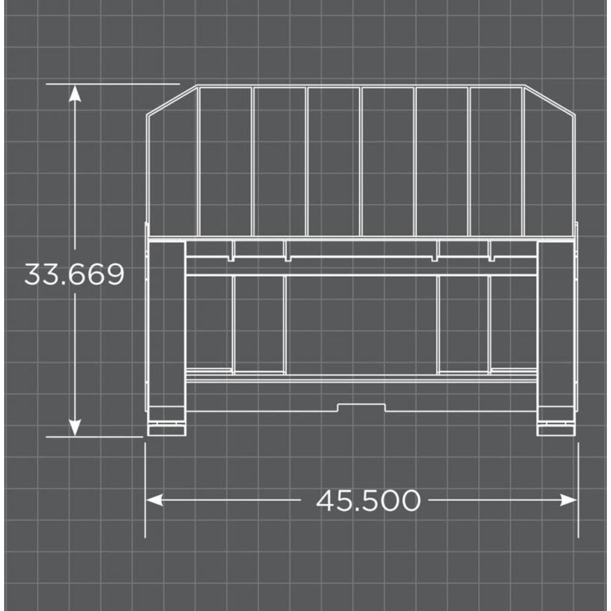 Loflin Fabrication Heavy Duty Pallet Fork Frame (Frame Only) For Skid Steers & Track Loaders; assembly shown may include separately sold tines