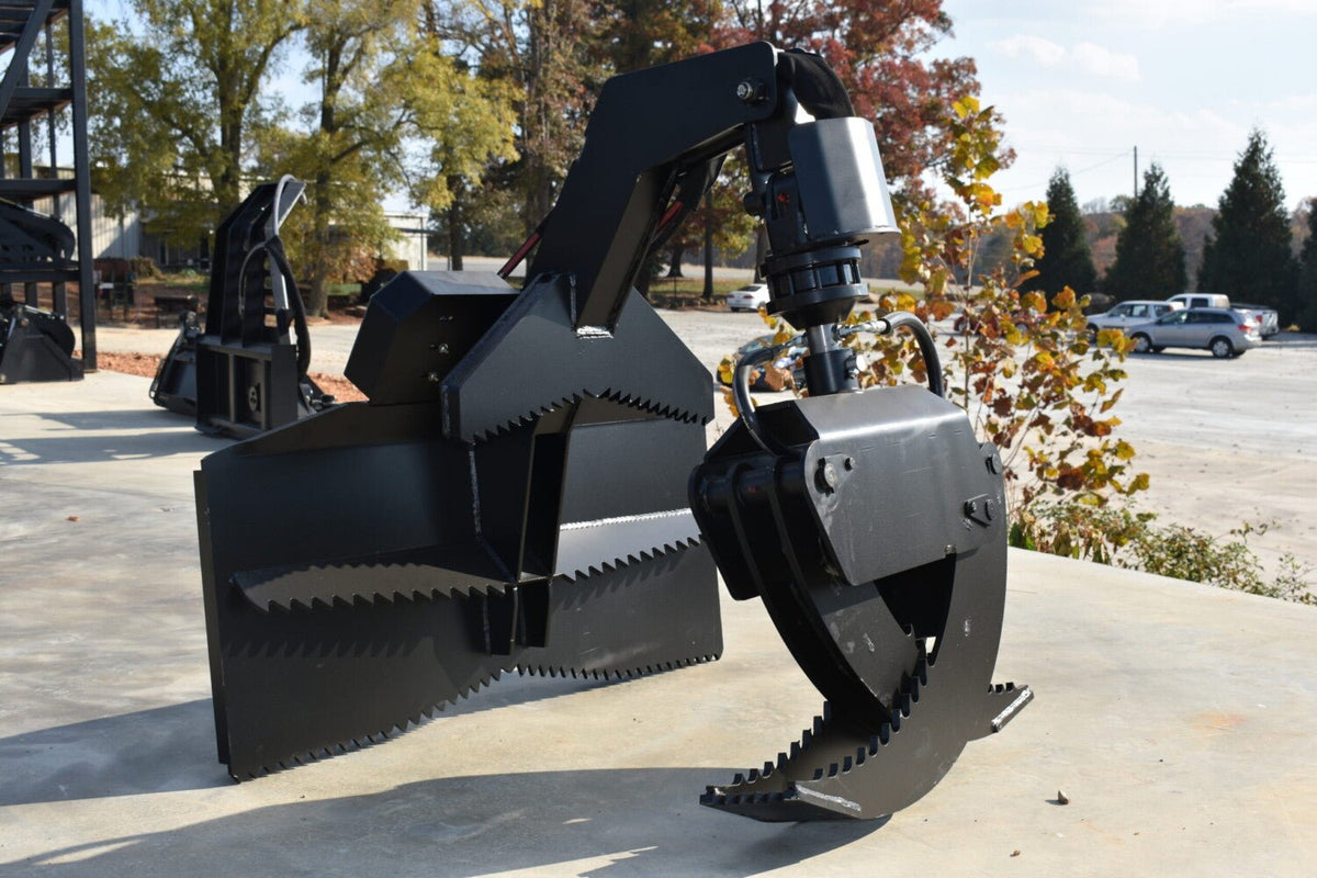 Loflin Fabrication Rotating Log Grapple For Skid Steers hydraulic rotation configuration