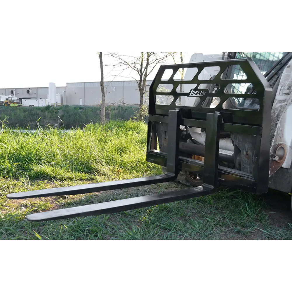 Loflin Fabrication Standard Pallet Fork Frame (Frame Only) For Skid Steers & Track Loaders; assembly shown may include separately sold tines