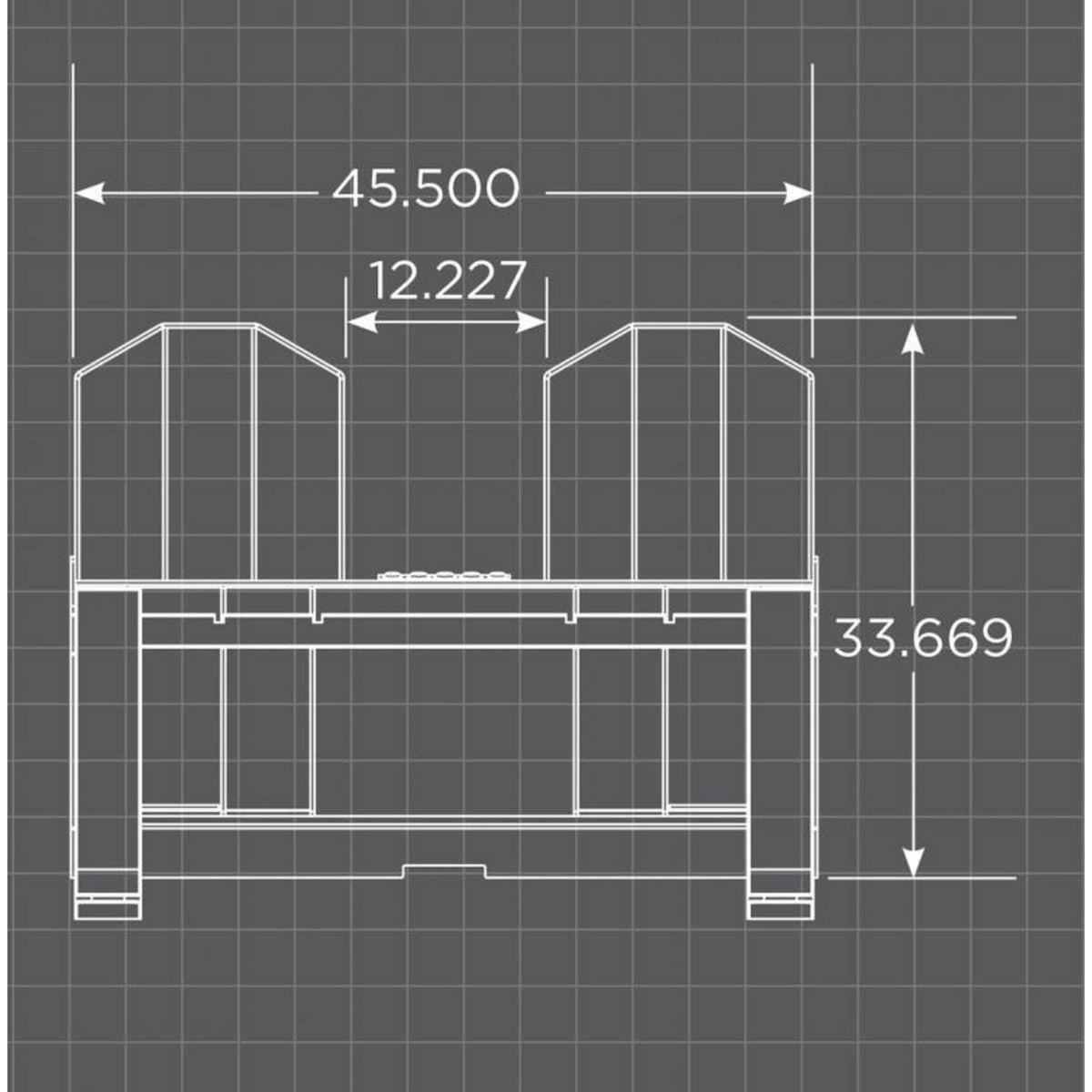Loflin Fabrication Walk Through Pallet Fork Frame (Frame Only) For Skid Steers & Track Loaders; assembly shown may include separately sold tines