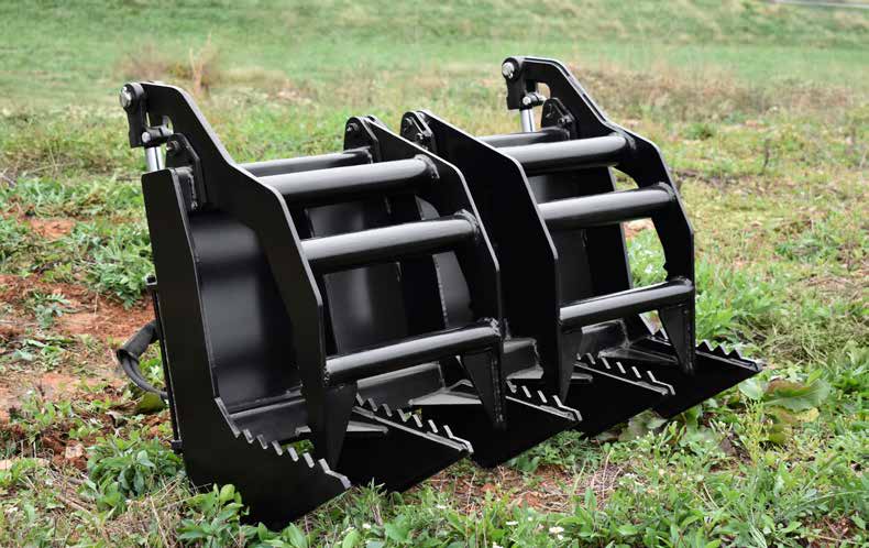 Loflin Fabrication Mini Vertical Root Grapple shown in manufacturer catalog