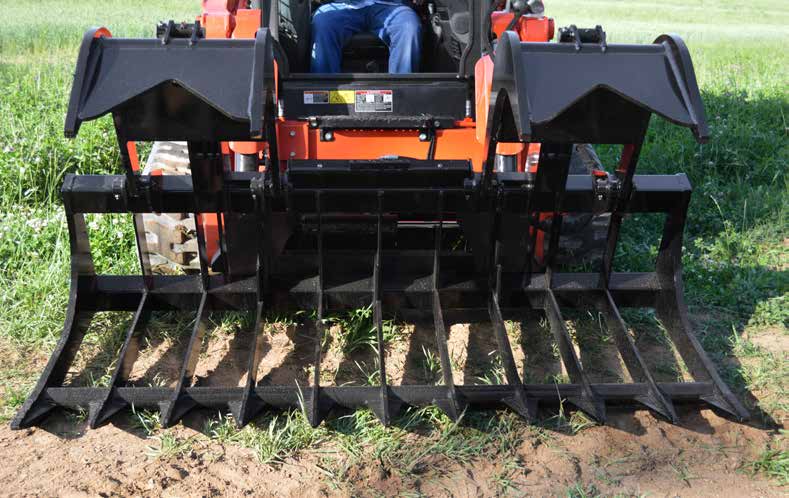 Loflin Fabrication XHD Root Grapple shown in manufacturer catalog
