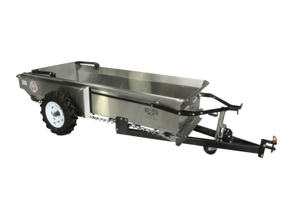 Millcreek 27SS and 37SS compact stainless steel manure spreaders