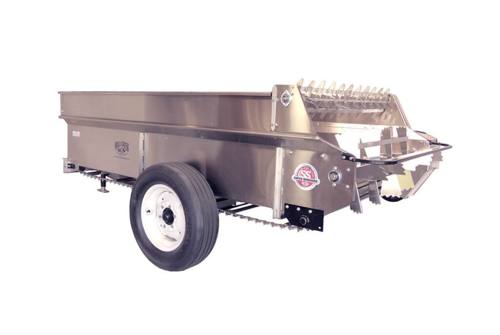 Millcreek 97SS and 127SS large stainless steel manure spreaders