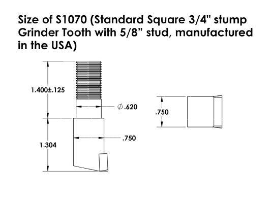 Baumalight S1070 Carbide Stump Grinder Tooth | Individual