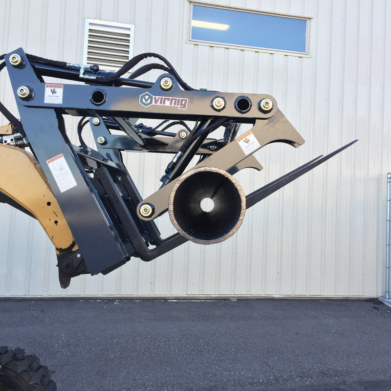 Virnig V60 Four-Cylinder Pipe Pallet Fork Grapple; manufacturer family image, configuration may differ