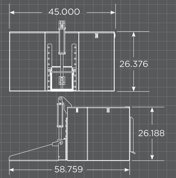 Loflin Fabrication Hydraulic Concrete Bucket For Skid Steers manufacturer family image 2; illustrated configuration may differ from selected option