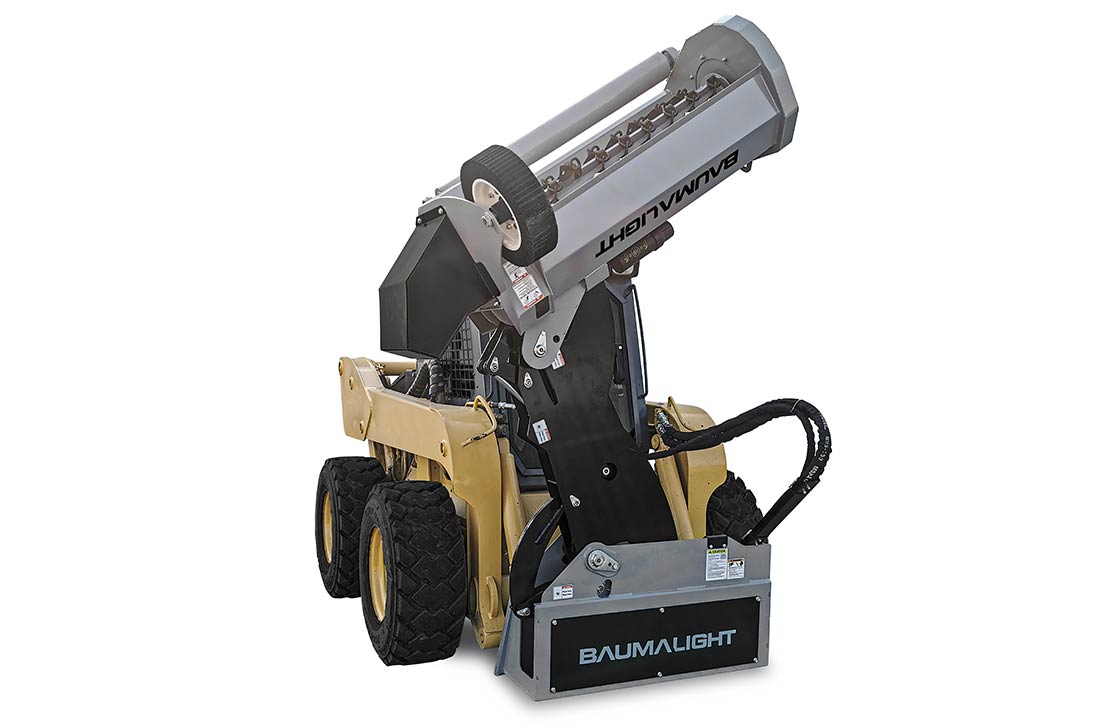 Boom Mower folds up for travel