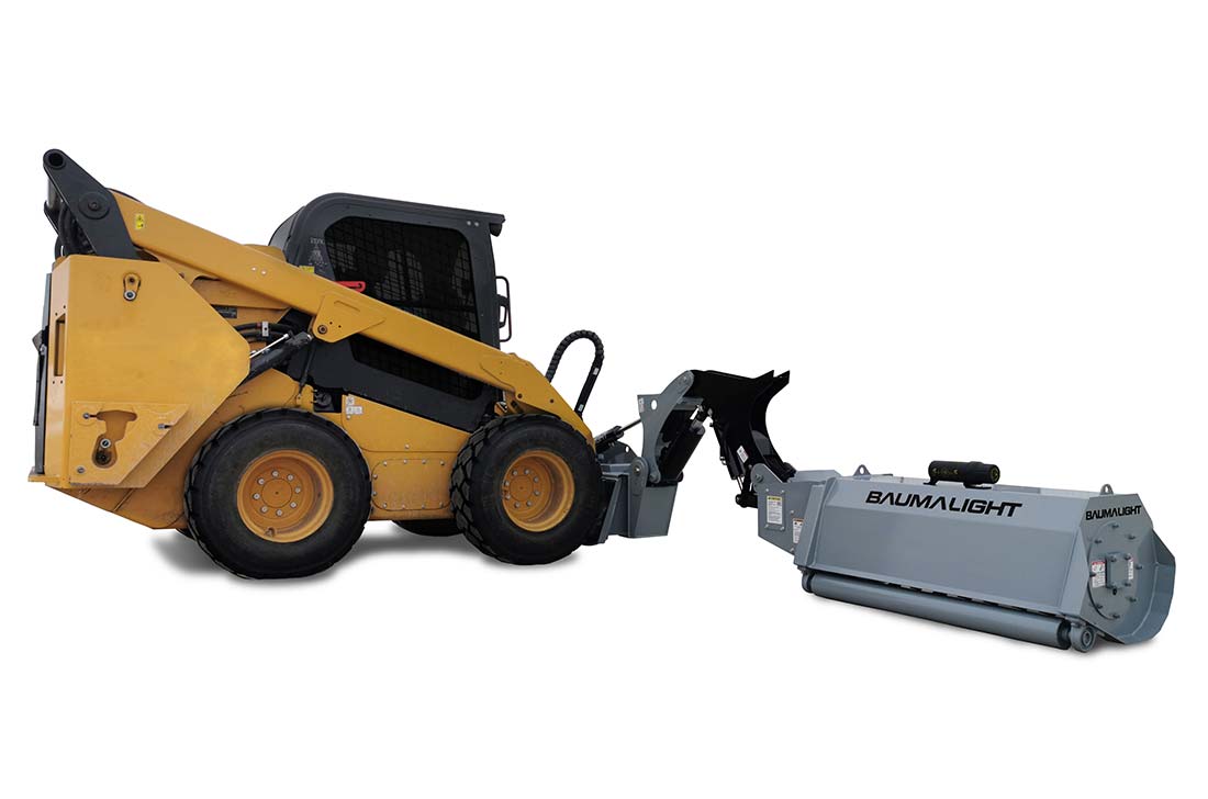 Close up view of baumalight boom mower