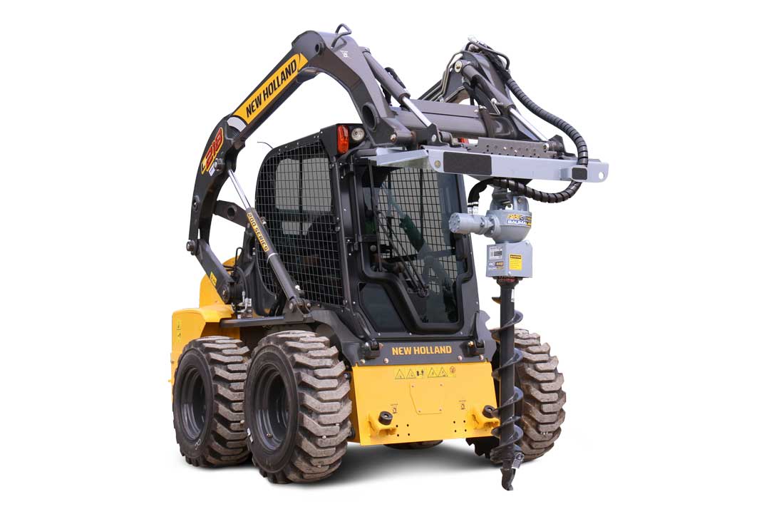 Baumalight RC442 auger drive on skid steer