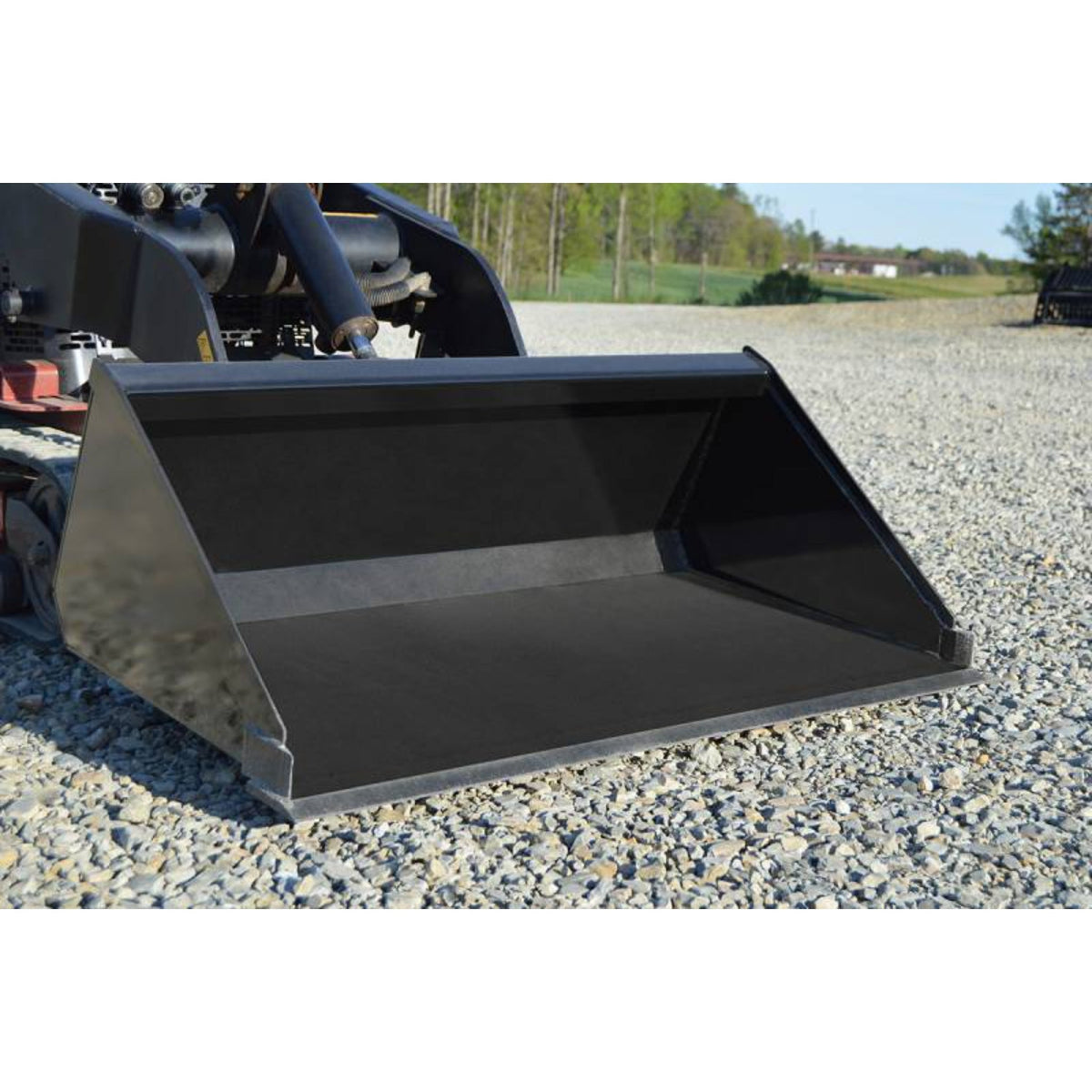 Loflin Fabrication Mini Low Profile Bucket For Mini Skid Steers manufacturer family image 1; illustrated configuration may differ from selected option