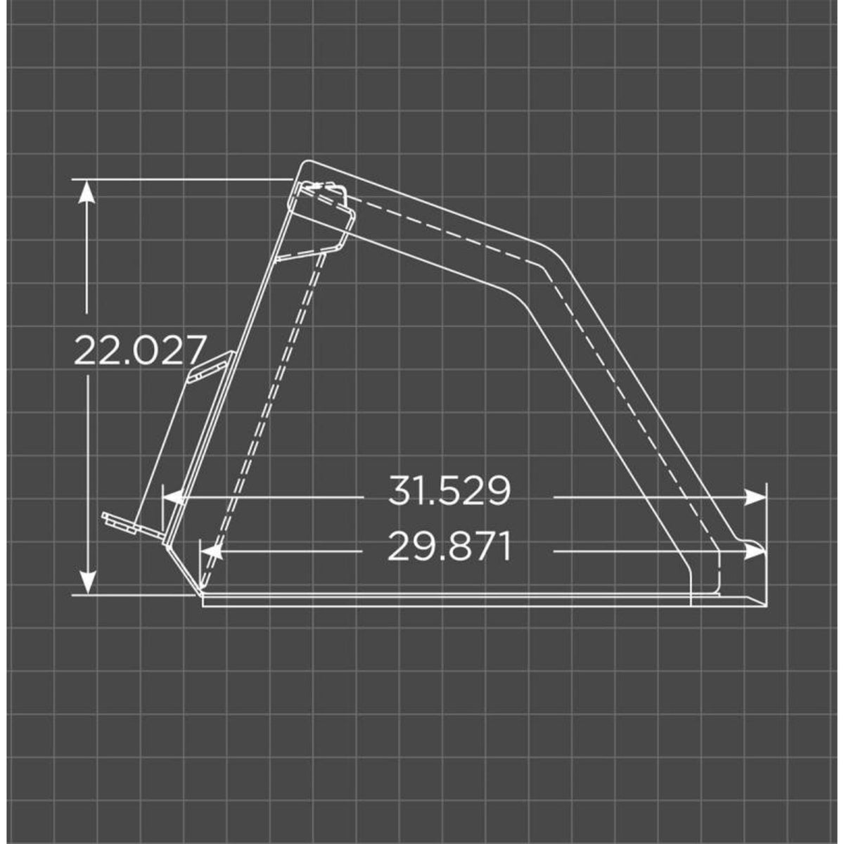 Loflin Fabrication Mini Snow & Litter Bucket For Mini Skid Steers manufacturer family image 2; illustrated configuration may differ from selected option