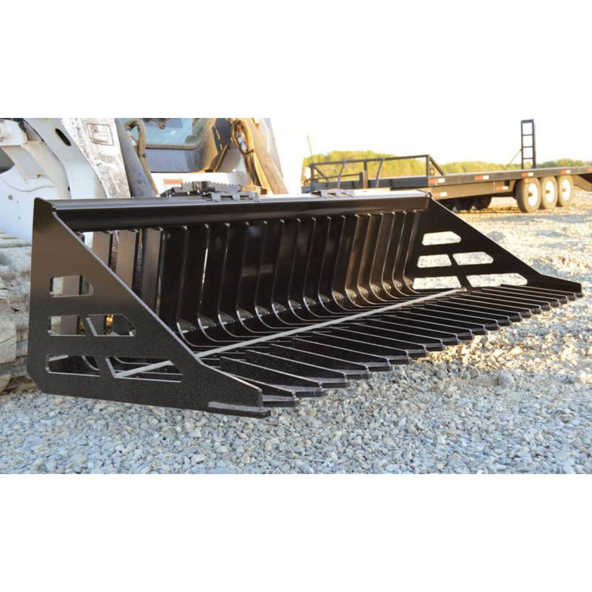 Loflin Fabrication Rock Bucket For Skid Steers manufacturer family image 1; illustrated configuration may differ from selected option